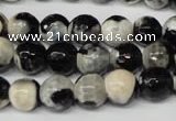 CAG2243 15.5 inches 10mm faceted round fire crackle agate beads