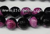 CAG2265 15.5 inches 14mm faceted round fire crackle agate beads