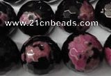 CAG2268 15.5 inches 20mm faceted round fire crackle agate beads