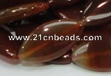 CAG227 15.5 inches 16*30mm marquise red agate gemstone beads