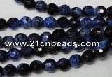 CAG2271 15.5 inches 6mm faceted round fire crackle agate beads