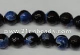 CAG2273 15.5 inches 10mm faceted round fire crackle agate beads