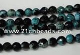 CAG2281 15.5 inches 6mm faceted round fire crackle agate beads