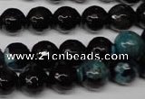 CAG2284 15.5 inches 12mm faceted round fire crackle agate beads