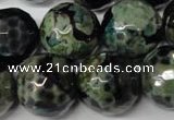 CAG2288 15.5 inches 20mm faceted round fire crackle agate beads