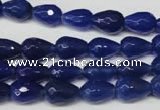 CAG2302 15.5 inches 8*12mm faceted teardrop agate gemstone beads