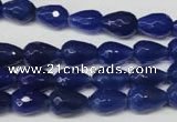 CAG2302 15.5 inches 8*12mm faceted teardrop agate gemstone beads