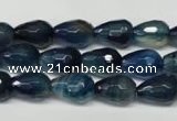 CAG2304 15.5 inches 10*14mm faceted teardrop agate gemstone beads