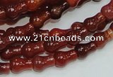 CAG232 15.5 inches 8*12mm pear-shaped red agate gemstone beads