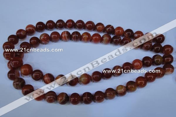 CAG2323 15.5 inches 10mmround red line agate beads wholesale