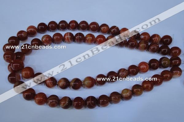 CAG2324 15.5 inches 12mmround red line agate beads wholesale