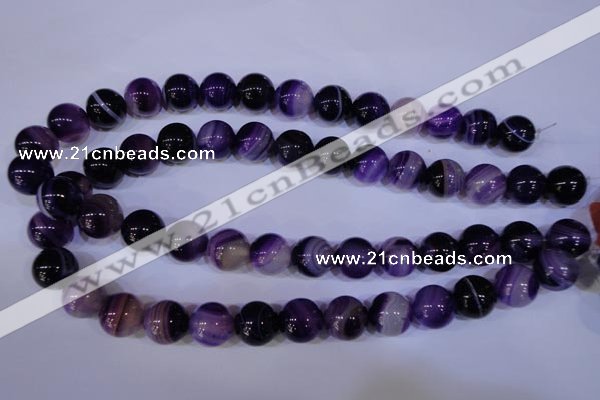 CAG2332 15.5 inches 8mm round violet line agate beads wholesale