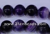 CAG2334 15.5 inches 12mm round violet line agate beads wholesale