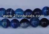 CAG2343 15.5 inches 10mm round blue line agate beads wholesale