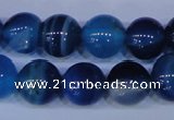 CAG2345 15.5 inches 14mm round blue line agate beads wholesale