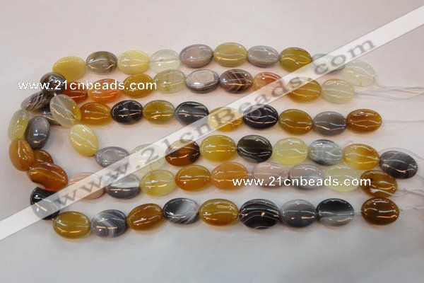 CAG2360 15.5 inches 13*18mm oval African botswana agate beads