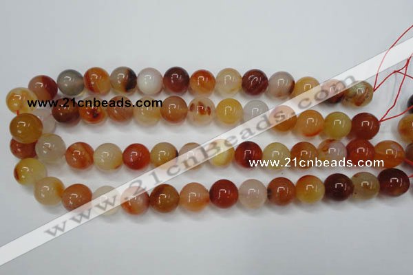 CAG2376 15.5 inches 14mm round red agate beads wholesale