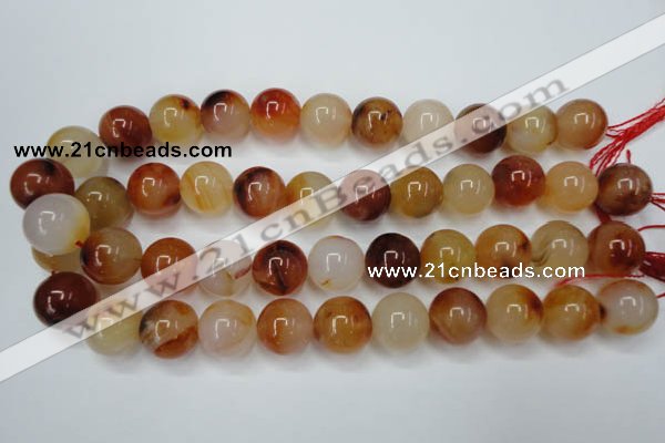 CAG2378 15.5 inches 18mm round red agate beads wholesale