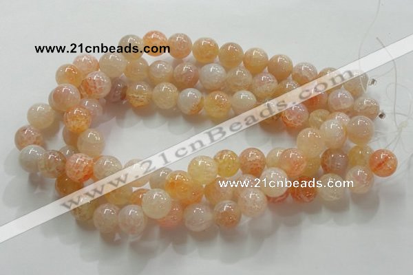 CAG240 15.5 inches 14mm round dragon veins agate gemstone beads