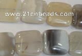 CAG2452 15.5 inches 18*18mm square Chinese botswana agate beads