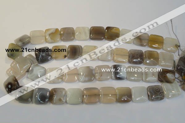 CAG2452 15.5 inches 18*18mm square Chinese botswana agate beads