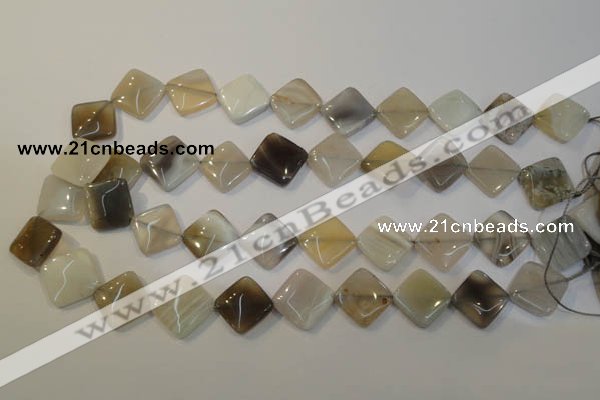 CAG2458 15.5 inches 16*16mm diamond Chinese botswana agate beads