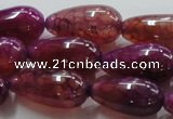 CAG251 15.5 inches teardrop 13*28mm dragon veins agate beads