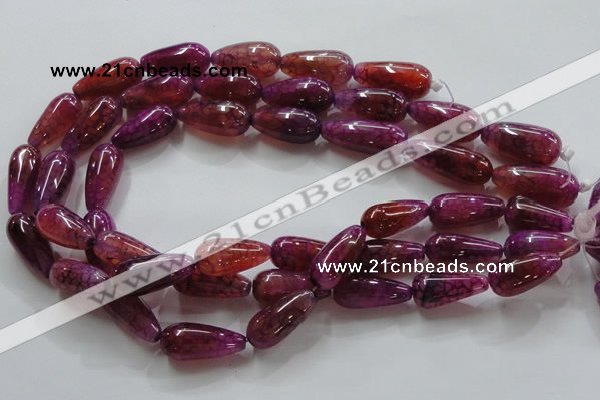 CAG251 15.5 inches teardrop 13*28mm dragon veins agate beads