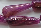 CAG252 15.5 inches teardrop 15*40mm dragon veins agate beads