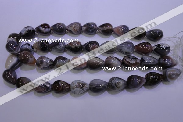 CAG2763 15.5 inches 15*20mm teardrop botswana agate beads wholesale