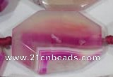 CAG2880 15.5 inches 30*40mm faceted octagonal agate gemstone beads