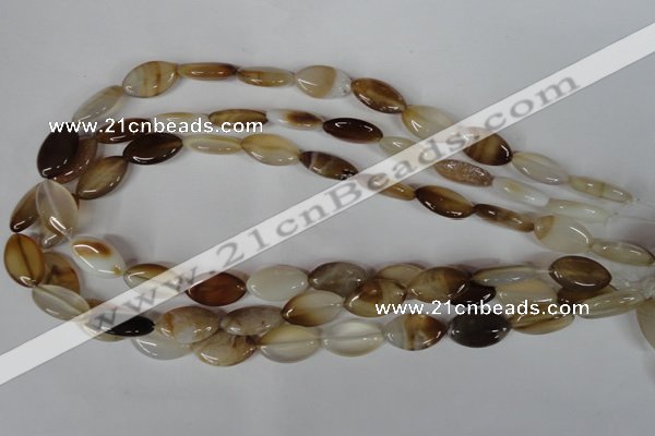 CAG3140 15.5 inches 12*20mm marquise brown line agate beads