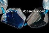 CAG331 nugget shape  rough agate gemstone beads Wholesale