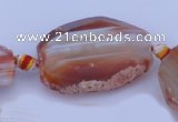 CAG332 rough agate nugget shape gemstone beads Wholesale