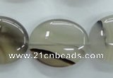 CAG3326 15.5 inches 20*30mm oval natural grey agate beads