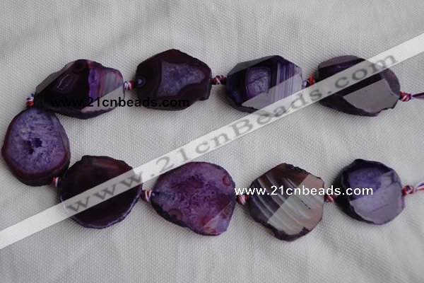 CAG333 rough agate gemstone nugget shape beads Wholesale