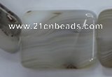 CAG3348 15.5 inches 30*40mm rectangle natural grey agate beads