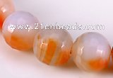 CAG346 16mm faceted round agate gemstone bead Wholesale