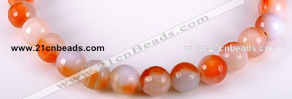 CAG346 16mm faceted round agate gemstone bead Wholesale