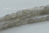 CAG3560 15.5 inches 4*6mm rice grey agate gemstone beads