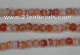 CAG3586 15.5 inches 6mm round red line agate beads wholesale