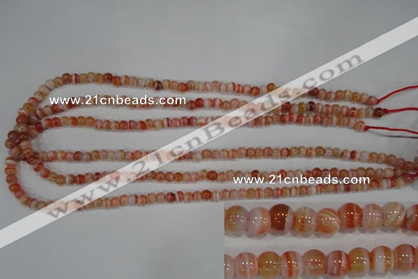 CAG3586 15.5 inches 6mm round red line agate beads wholesale