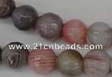 CAG3595 15.5 inches 8mm - 17mm faceted round botswana agate beads