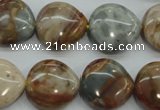 CAG3598 15.5 inches 18*18mm heart Morocco agate beads wholesale