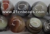 CAG3688 15.5 inches 20mm round botswana agate beads wholesale