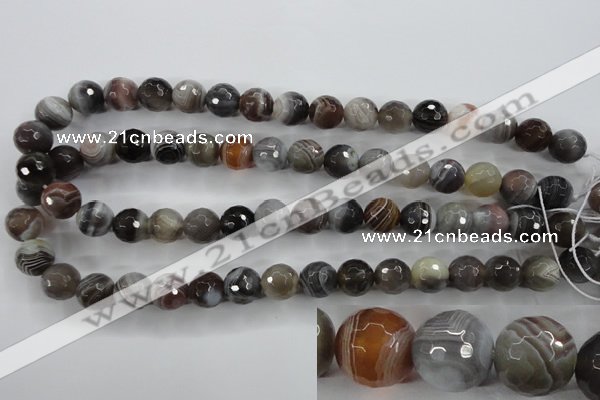 CAG3694 15.5 inches 12mm faceted round botswana agate beads wholesale