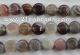 CAG3711 15.5 inches 8mm flat round botswana agate beads wholesale