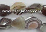 CAG3732 15*18mm – 20*23mm faceted freeform botswana agate beads