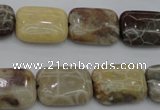 CAG3892 15.5 inches 13*18mm rectangle chrysanthemum agate beads