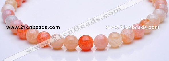 CAG39 12mm round dragon veins agate gemstone beads Wholesale